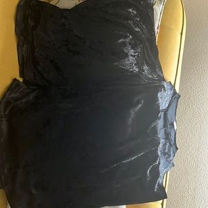 Gently worn crushed velvet skirt and top ensemble.